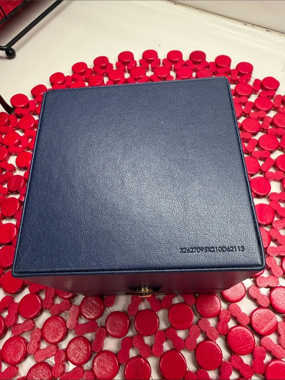Louis Vuitton Men's Navy Blue Jewelry Box with Gold Accent